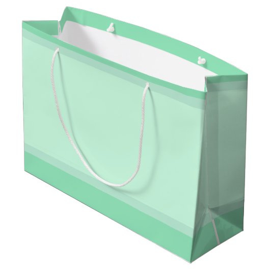 Moderne Elegante trendige Vorlage Minze grüne Farb Große Geschenktüte (Rückseite Schrägansicht)