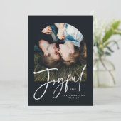 Moderne, elegante Trendtypografie schwarz 1 Foto (Stehend Vorderseite)