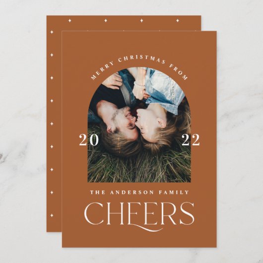 Moderne, elegante Trendtypografie Terra Cotta (Vorne/Hinten)