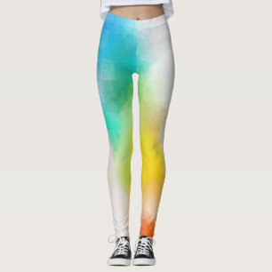 Moderne Elegante Trendy farbenfroh Rosa Blau Grün Leggings