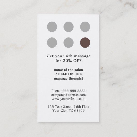 Moderne elegante treuekarte (Rückseite)