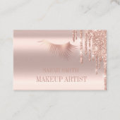 Moderne Elegante Tropfen Goldene Rose Visitenkarte (Vorderseite)