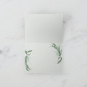 Moderne elegante tropische Blätter Dankeskarte (Innenseite)