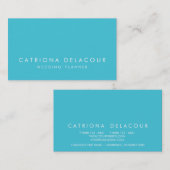 Moderne elegante Türkis Business Card Visitenkarte (Vorne/Hinten)