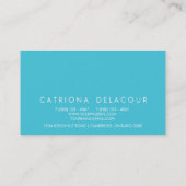 Moderne elegante Türkis Business Card Visitenkarte (Rückseite)