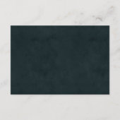 Moderne elegante türkisfarbene Gold Agate Hochzeit Begleitkarte (Rückseite)