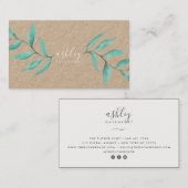 Moderne, elegante, türkisfarbene Wasserkraft Visitenkarte (Vorne/Hinten)