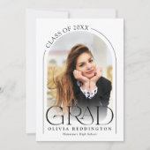 Moderne Elegante Typografie 2 Foto Arch Grad Ankündigung (Vorderseite)