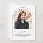 Moderne Elegante Typografie 2 Foto Arch Grad Ankündigung (Rückseite)