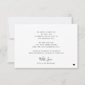 Moderne, elegante Typografie 3 Foto Collage Hochze Dankeskarte (Rückseite)