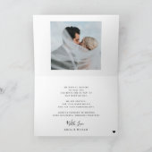 Moderne, elegante Typografie 4 Foto Collage Hochze Dankeskarte (Innenseite)