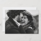 Moderne elegante Typografie | 4 FOTO SAVE THE DATE Einladung (Rückseite)