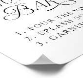 Moderne elegante Typografie Bloody Mary Bar Sign Poster (Ecke)