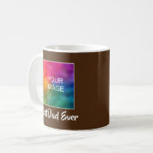 Moderne Elegante Typografie Braun Cool Bester Vate Kaffeetasse (Vorderseite Links)