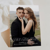 Moderne, elegante Typografie-Foto Hochzeit Save The Date