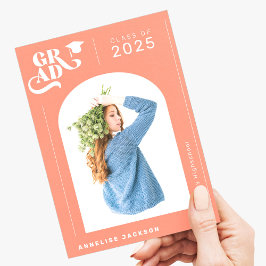 Moderne, elegante Typografie Foto Jahr Graduierte Ankündigung