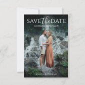 Moderne elegante Typografie Foto Save The Date (Vorderseite)