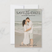 Moderne elegante Typografie Foto  Save The Date (Vorderseite)