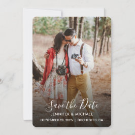 Moderne, elegante Typografie-Foto Save the Date