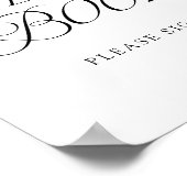 Moderne elegante Typografie - Gästebuchsignatur Poster (Ecke)