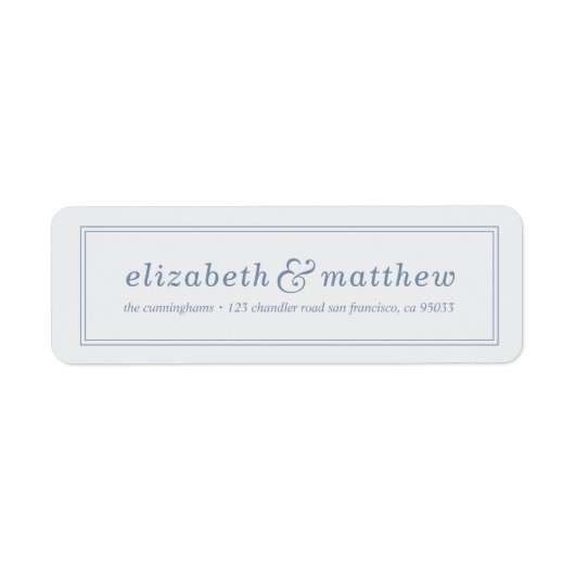 Moderne Elegante Typografie Gerahmte Rücksendeadre (Vorne)
