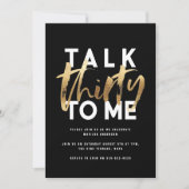 Moderne elegante Typografie Girly Gold 30. Vortrag (Vorderseite)