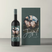 Moderne elegante Typografie grün fröhlich Weihnach Mittlere Geschenktüte