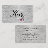 Moderne, elegante Typografie Haare nach Namen Imit Visitenkarte (Vorne/Hinten)