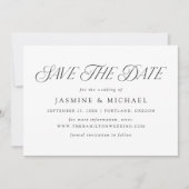 Moderne elegante Typografie-Hochzeit Save The Date (Vorderseite)