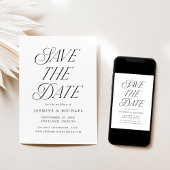 Moderne elegante Typografie-Hochzeit Save The Date