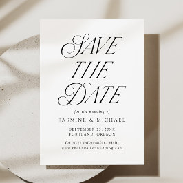 Moderne elegante Typografie-Hochzeit Save The Date