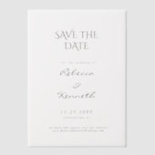 Moderne, elegante Typografie-Hochzeit spart das Da Pergament Einladungen (Vorderseite)