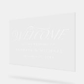 Moderne, elegante Typografie - Hochzeitsempfang Acrylschild (Winkel)