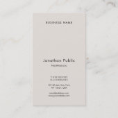 Moderne elegante Typografie Minimalistisch vertika Visitenkarte (Rückseite)