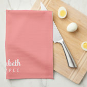 Moderne elegante Typografie Name Beste Pfirsichvor Geschirrtuch (Viertel Falte)