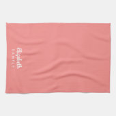 Moderne elegante Typografie Name Beste Pfirsichvor Geschirrtuch (Horizontal)