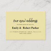 Moderne elegante Typografie - Neue Adresse Begleitkarte (Vorderseite)