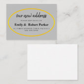 Moderne elegante Typografie - Neue Adresse Begleitkarte (Vorne/Hinten)