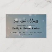 Moderne elegante Typografie - Neue Adressenbeilage Begleitkarte (Vorderseite)