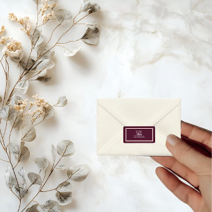 Moderne elegante Typografie Rose Gold Return Addre Adressaufkleber