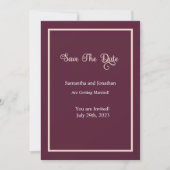 Moderne elegante Typografie Rose Gold Save the Dat Einladung (Vorderseite)