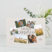 Moderne elegante Typografie rot fröhlich Weihnacht (Stehend Vorderseite)