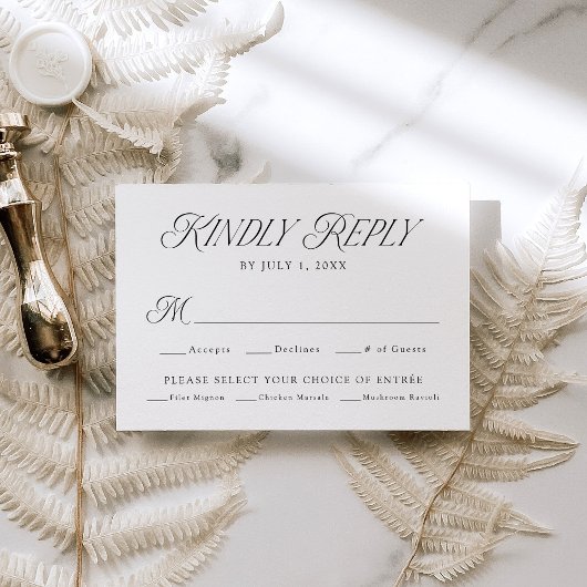 Moderne, elegante Typografie RSVP Karte