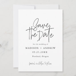 Moderne elegante Typografie Save The Date