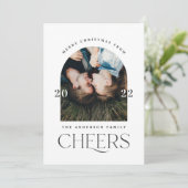 Moderne, elegante Typografie Schwarz-weiß 1 Foto (Stehend Vorderseite)