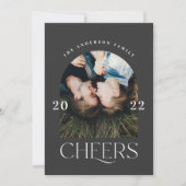 Moderne elegante Typografie schwarz + weiß Weihnac (Vorderseite)