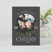 Moderne elegante Typografie schwarz + weiß Weihnac (Stehend Vorderseite)