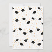 Moderne elegante Typografie Tassel Graduation Part Einladung (Rückseite)