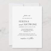 Moderne, elegante Typografie und Foto-Hochzeit Einladung (Vorderseite)