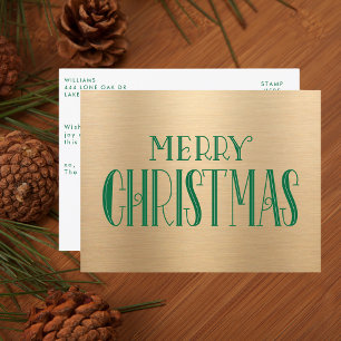 Moderne Elegante Typografie zum Frohen Weihnachtsf Feiertagspostkarte